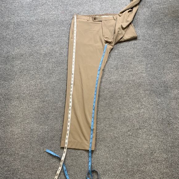 Lauren Ralph Lauren Pants Mens 33 Beige Stretch Flat Front Straight Dress LRL - Picture 5 of 10